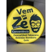 Luminoso Redondo 60cm 2 Faces Fachada Loja Comércio Painel Bandeira Backlight Pirulito LED - Imagem 4