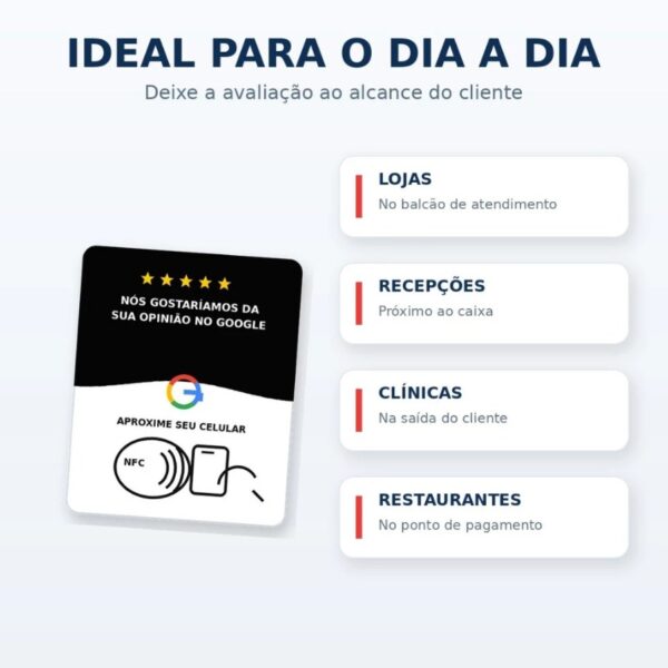 Placa de avaliação ideal para lojas, recepções, clínicas e restaurantes Placa de avaliação ideal para lojas, recepções, clínicas e restaurantes