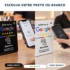 Escolha entre fundo preto ou fundo branco — NFC incluso