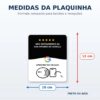 Medidas da placa de avaliação do Google: 10 × 12 cm Medidas da placa de avaliação do Google: 10 cm de largura por 12 cm de altura